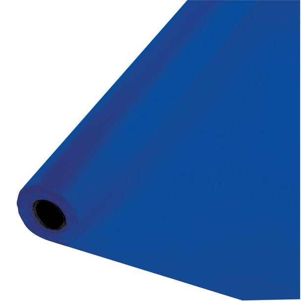 100' Cobalt Blue Disposable Banquet Party Table Cover Roll