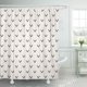 thumbnail image 1 of ABPHQTO Minimal Abstract V Pattern Simple Stripe Chevron Birds Negro Dibujo creativo Baño Cortina de ducha 165x180 cm, 1 of 2