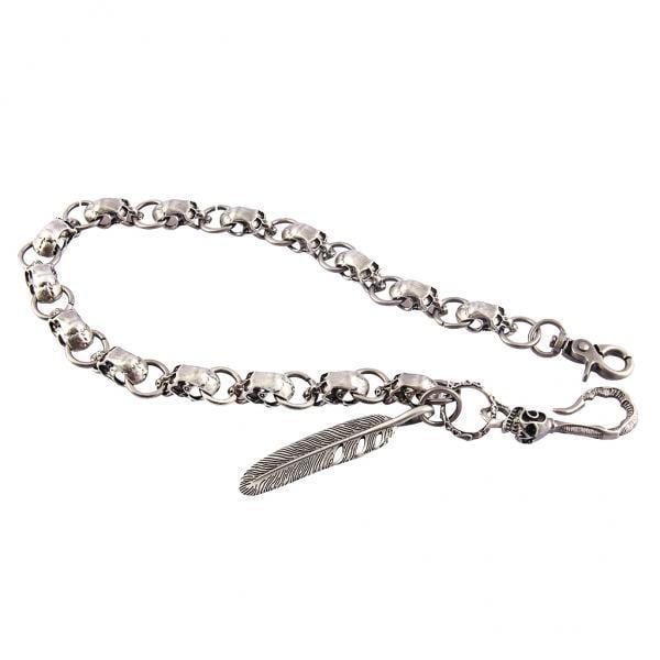Cadena de cartera con calavera Sunnimix Aleación Joyas Pantalones Plata Antigua