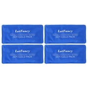 LotFancy Ice Pack for Injuries, 4 Pcs Reusable Soft Hot Cold Gel Pack for First Aid, 10.5 x 5 Inches