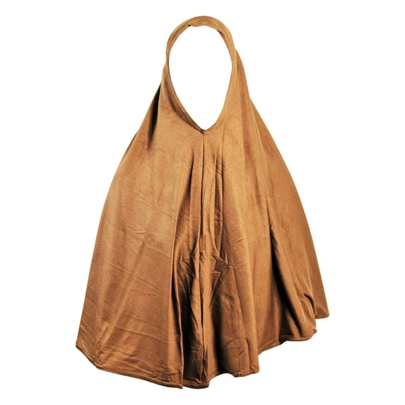 Hijaz Dark Brown Slip on Amira Shayla Hijab Jersey Tube Scarf Cotton One Piece