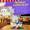 thumbnail image 4 of U.S. Art Supply 10 Piece Children's No Spill Paint Cups w/ Colored Lids & 10 Piece Large Round Brush Set w/ Wood Handles, 4 of 4
