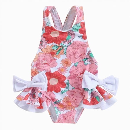 Girls One Piece Swimsuits Sport Halter Swimwear Beach Bathing Suit 6-12 Months 12-24 Months 2t 3t 4t 5t 6t 7t 8t 9t Children Red 4-5 Years