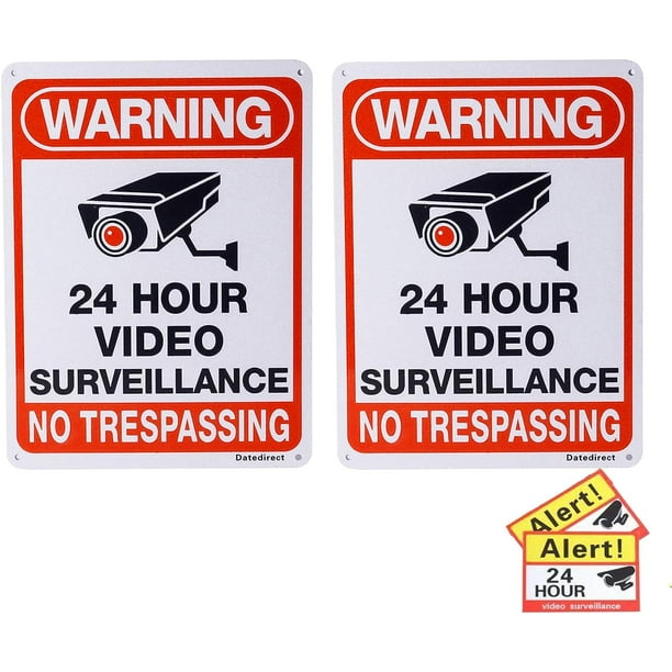 Video surveillance signs store walmart