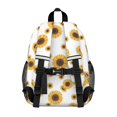 thumbnail image 2 of Sunflower White Pattern Backpack for School, Cute School Bag with Adjustable Shoulder Straps and Padded Back, 15"x11.42"x5.5", 2 of 3