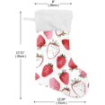 thumbnail image 2 of Coolnut Strawberry Christmas Stocking, Personalized Large Candy Stocking, Xmas Stockings Decoration Hanging Gift for Family Holiday Party Ornaments Decor Fireplace, 2 of 7