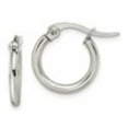 thumbnail image 2 of Auriga Fine Jewelry Stainless Steel 15.5mm Diameter 2mm Hoop Earrings for Women, 2 of 6