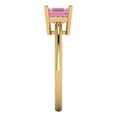 thumbnail image 3 of 1 ct Asscher Cut Simulated Pink Diamond Solitaire Engagement Ring for Women in 18K Yellow Gold, 3 of 5