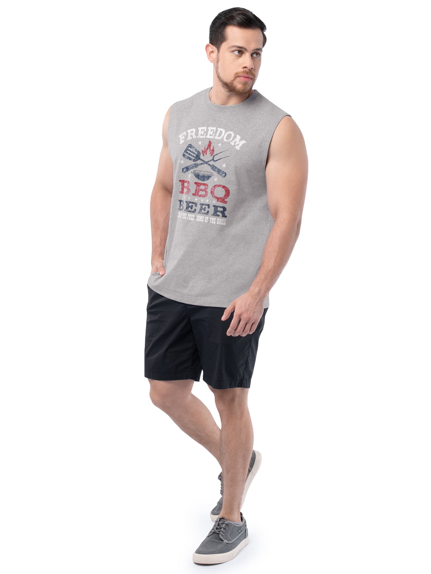 Way to Celebrate Men's 4th of July Americana Graphic Muscle Shirt Tank Top, Sizes XS-5XL