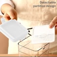 thumbnail image 2 of Tanque de alimentos sellado de plástico transparente Caja de almacenamiento de conservación fresca a prueba de humedad Recipiente de tarro de cereal para refrigerios, Blanco, M seitruly HA000760-08B, 2 of 6