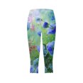thumbnail image 5 of qelini Workout Capris for Women High Waisted Labor Day Yoga Pants Slim Fitting Flower Printing Plus Size Beach Trouse Pants 2024 Fashion Lightweight and Low Price Multicolor S, 5 of 5
