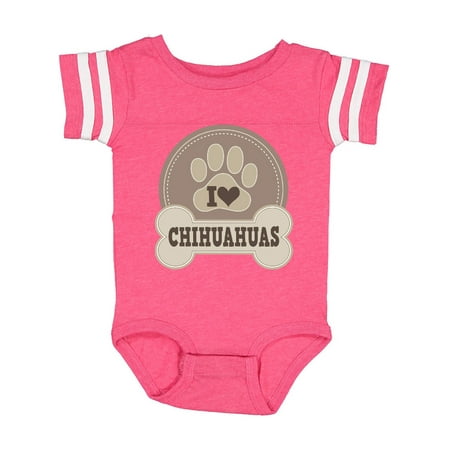 

Inktastic I Love My Chihuahua dog Gift Baby Boy or Baby Girl Bodysuit