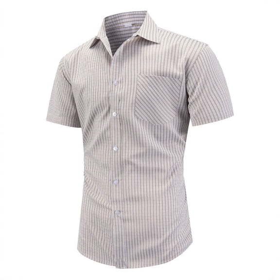 Mens Shirts Under $10 Men's Cotton Seersucker Button Down Shirt Casual Summer Beach Shirt