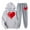Gray1, variant on BUIGTTKLOP Womens Heartbeat Print Hoodie Sweatsuits 2 Piece Tracksuit Sets Casual Sweatshirt and Sweatpants Jogger Workout Outfit