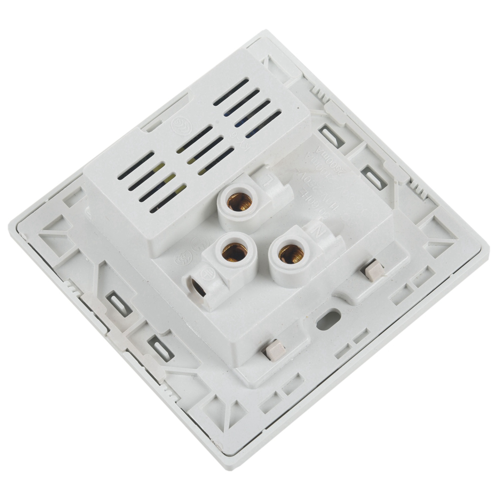 Turbocargador Socket + Usb + Universal Switch 4x2, color blanco