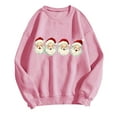 thumbnail image 4 of GuzomFashion Womens Pink Christmas Santa Sweatshirt - 100% Polyester Soft Oversized Crew Neck, Cozy for Holiday Parties & Casual Fall/Winter Wear (S-XXL),Size XL, 4 of 4