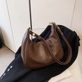 thumbnail image 5 of Women Shoulder Bag Adjustable Strap Crescent Bag Pu Leather Bag For Work Decor Bag (Coffee), 5 of 10