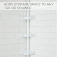 Bath Bliss 4 Shelf Tension Corner Shower Organizer Caddy in White