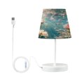 thumbnail image 2 of BZSMCE Table Lamp Creative Pink Flowers and Daisies Simple Pattern Night Light, 2 of 8