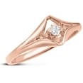 thumbnail image 3 of SuperJeweler Diamond Solitaire Promise Ring In Rose Gold For Women, 3 of 6