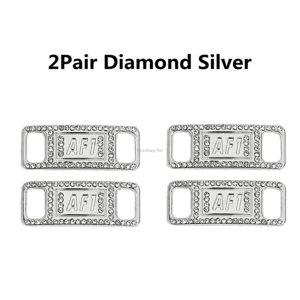 Nueva combinación AF1 Diamond Shoe Charms Zapatillas Cordones Hebilla Cordones de metal de calidad Decoraciones Zapatos de moda AccesoriosEstados Unidos Gao Jinjia LED
