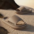 thumbnail image 2 of Feslishoet-Zapatillas de playa con letras para hombre y mujer, chanclas antideslizantes de Color sólido con suela gruesa para interior y baño, sandalias de verano para parejas, 2 of 5