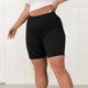 thumbnail image 4 of Pantalones cortos de yoga de 2 piezas para mujer, de poliéster, con cintura elástica y color liso., 4 of 7