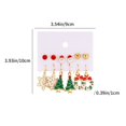 thumbnail image 3 of HongHeng 6 Pairs Christmas Stud Earrings for Women Chirstmas Tree Snowflake Bow Gift Box Santa Claus Gingerbread Earrings Set Xmas Holiday Gifts, 3 of 6