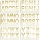 thumbnail image 1 of 6 hojas de pegatinas con letras y números, pequeñas pegatinas autoadhesivas doradas del alfabeto, pegatinas adhesivas para letras., 1 of 5