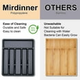 thumbnail image 3 of Mirdinner Silverware Drawer Organizer, 6 Compartment Plastic Silverware Container for Kitchen, BPA Free Flatware and Cutlery Holder, Silverware Organizer for Spoons Forks Knives, 3 of 7