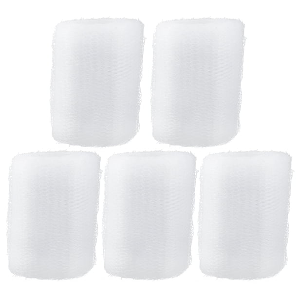 Rollo de cinta de malla de 5 rollos, rollo de hilo de bricolaje para decoración de coche de boda, color blanco