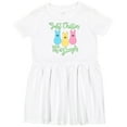 thumbnail image 3 of Inktastic Funny Easter Just Chillin' with My Peeps Girls Toddler Dress, 3 of 5