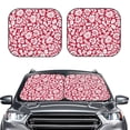 thumbnail image 2 of Balery Red Flowers Parasol para parabrisas de coche de 2 piezas | Parasol plegable para parabrisas delantero de coche para la mayoría de sedanes-Medium, 2 of 6