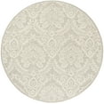 thumbnail image 2 of SAFAVIEH Blossom Travis Geometric Wool Area Rug, Silver/Ivory, 4' x 4' Round, 2 of 6