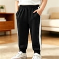 thumbnail image 4 of THJRPQJFD Kids Boys Stripe Track Pant Cute Joggers Pants Elastic Waist Athletic Trousers Hiking Pants Pull On Sweatpants Running Trousers with Pockets, 4 of 4