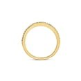 thumbnail image 4 of 10kt Yellow Gold Womens Round Diamond Single Row Stackable Band Ring 1/8 Cttw, 4 of 4