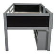 thumbnail image 6 of Twin Size Low Loft Bed with Two Movable Shelves and Ladder,with Decorative Guardrail Chalkboard,Gray, 6 of 9