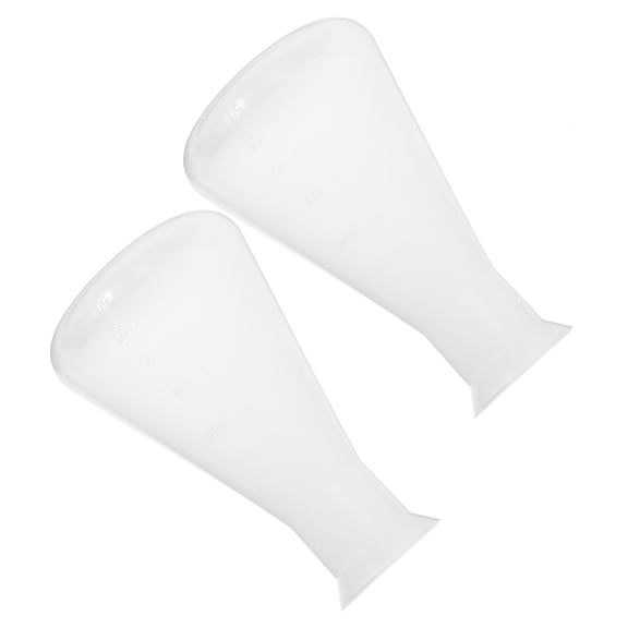 Raindrops 2 Pcs Beaker Laboratory Flask Easy Cleaning Flask 13.70X8.50X4.70CM White