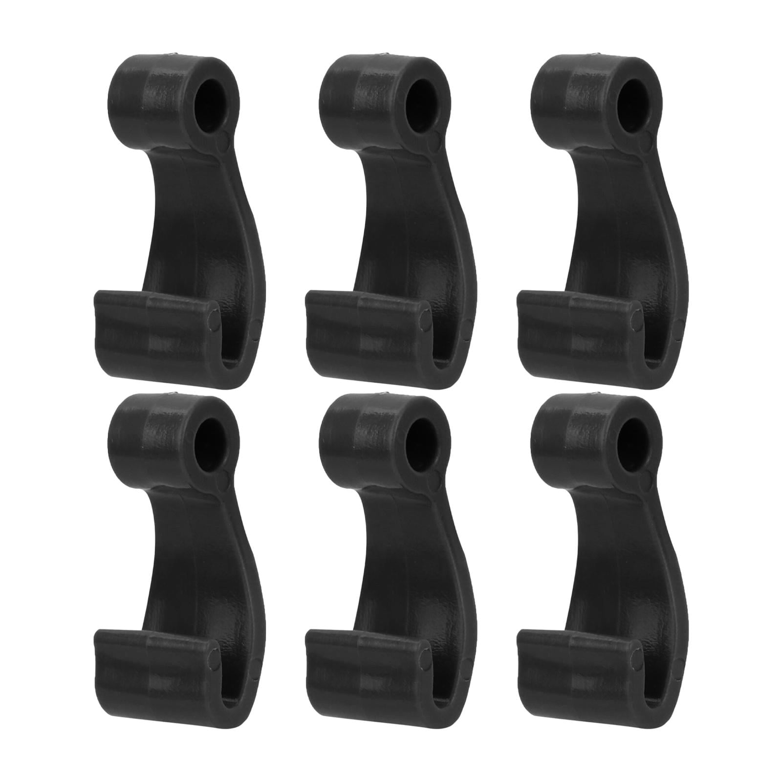 6 Pieces Nylon Lashing Hooks J Shaped Hooks Canoe Rigging Kayak Bungee