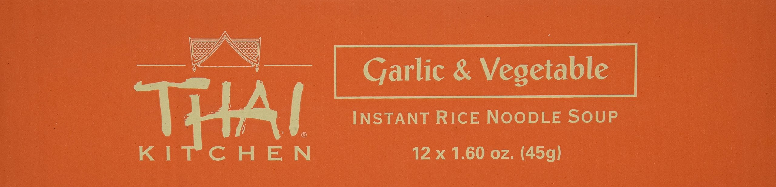 Thai Kitchen Instant Rice Noodle Soup, Garlic and Vegetables, 1.6-Ounce Unit (Pack of 12)