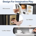 thumbnail image 4 of OLAKIDS Kids Kitchen Playset, Wooden Pretend Play Kitchen with Realistic Light Sound 14 Accessories, Toddler Cooking Toy for Boys Girls Aged 3+, 4 of 9