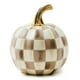 thumbnail image 1 of Calabaza de resina MACKENZIE-CHILDS Mini a cuadros marrones y blancos, 1 of 6