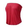 thumbnail image 2 of Doublju Wowen's Solid Natural Pleated Tube Top (Plus Size Available), 2 of 4