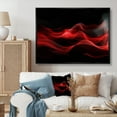 thumbnail image 1 of Designart art Mural Encadré Vagues Modernes Abstraites Surdimensionné, art Mural Encadré Vagues, Abstraction Contemplative Échos Rouges IX, art Mural Encadré Rouge Moderne Noir, 40x30 Pouces Cadre Noir, 1 of 5