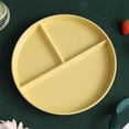 thumbnail image 1 of 1/2 Pcs Assiette Divisée en 3 Portions Réutilisable Ronde pour Adultes 3 Compartiments Style Micro-Ondes g 1 Pce, 1 of 6