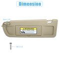 thumbnail image 3 of Unique Bargains Front Left Side Car Sun Visor for Honda Civic 2006 2007 2008 2009 2010 2011 83280-SNA-W01ZB Beige, 3 of 7