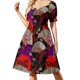 thumbnail image 1 of Vestido de manga corta con estampado de drags asiáticos vestidos de lujo para ocasis oficiales vestido de mujer, 1 of 6