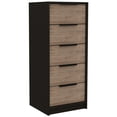 thumbnail image 3 of 18" Brown and Black Five Drawer Standard Chest, 3 of 10