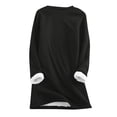 thumbnail image 3 of Christmas Sweatshirt for Women Sherpa Lined Jumper Fleece Pullover Plush Sweater Winter Warm Tops Xmas Funny Graphic Santa Jumpers Thermal Underwear Loungewear Novelty Tunics, 3 of 4