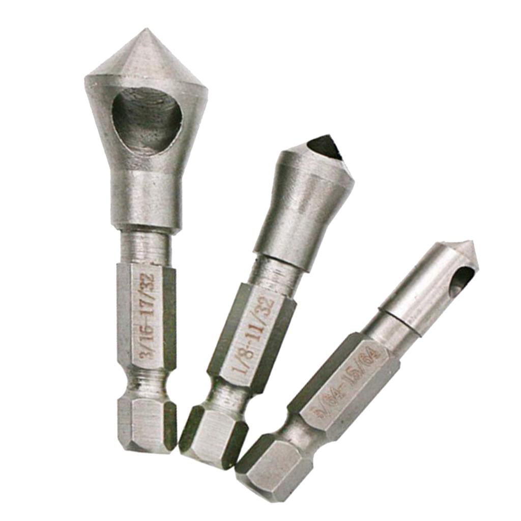 3PC Countersink Bit  Drilling Timber Wood Screw Hand Or Power Tools YS 